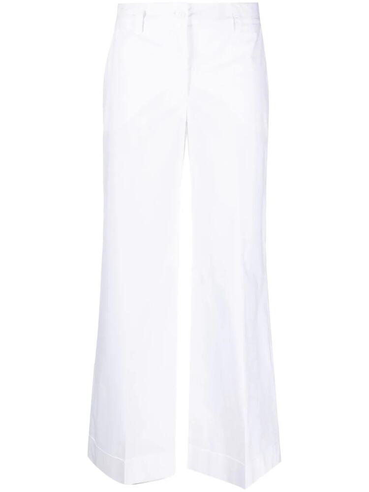 P.A.R.O.S.H. high-waisted wide-leg trousers - White Cover