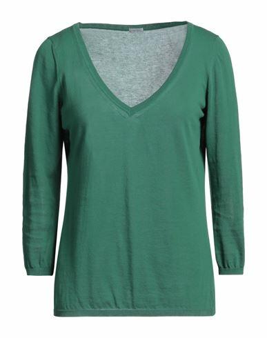 Malo Woman Sweater Green Cotton Cover