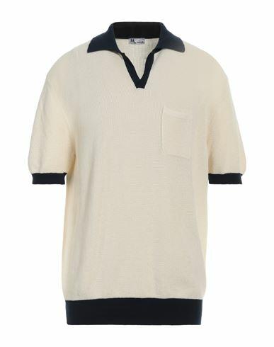 Doppiaa Man Sweater Ivory Cotton Cover