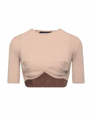 Andreādamo Woman Sweater Beige Viscose, Polyester, Polyamide, Elastane Cover