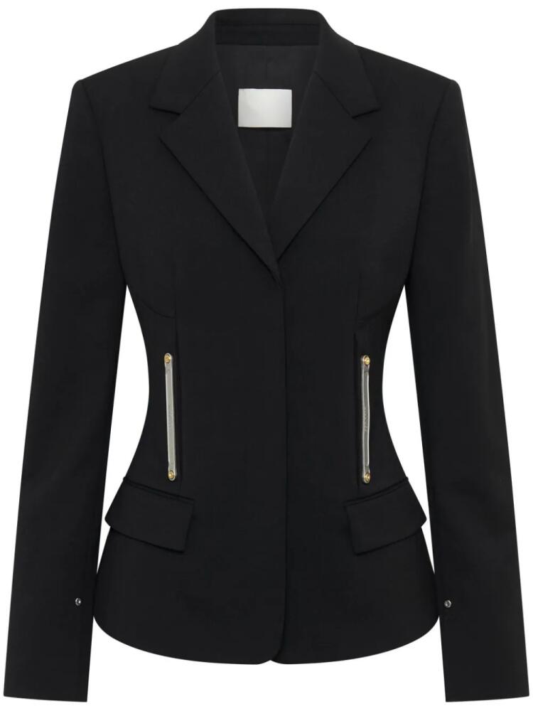 Dion Lee rivet-embellished twill blazer - Black Cover