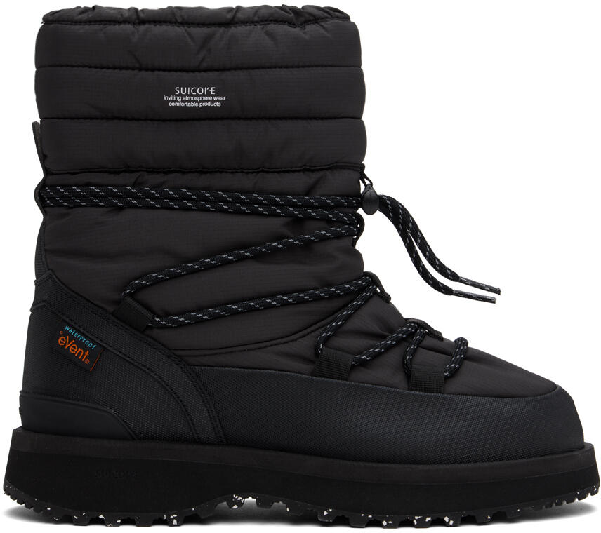 SUICOKE Black BOWER-TRevab-HI-LACE Boots Cover