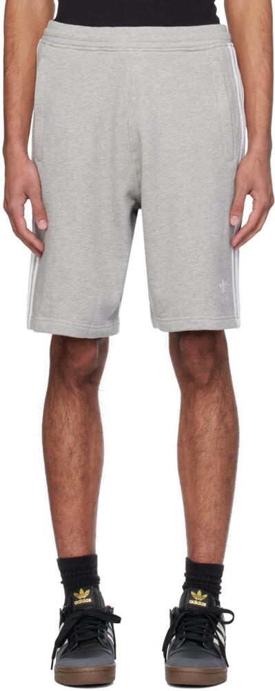 adidas Originals Gray 3-Stripes Shorts Cover