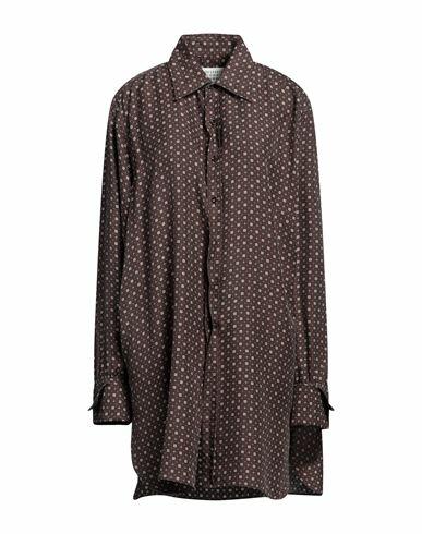 Maison Margiela Woman Shirt Brown Silk Cover