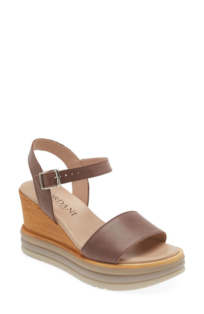 Cordani Olivia Quarter Strap Wedge Sandal in Oyster Leather Cover