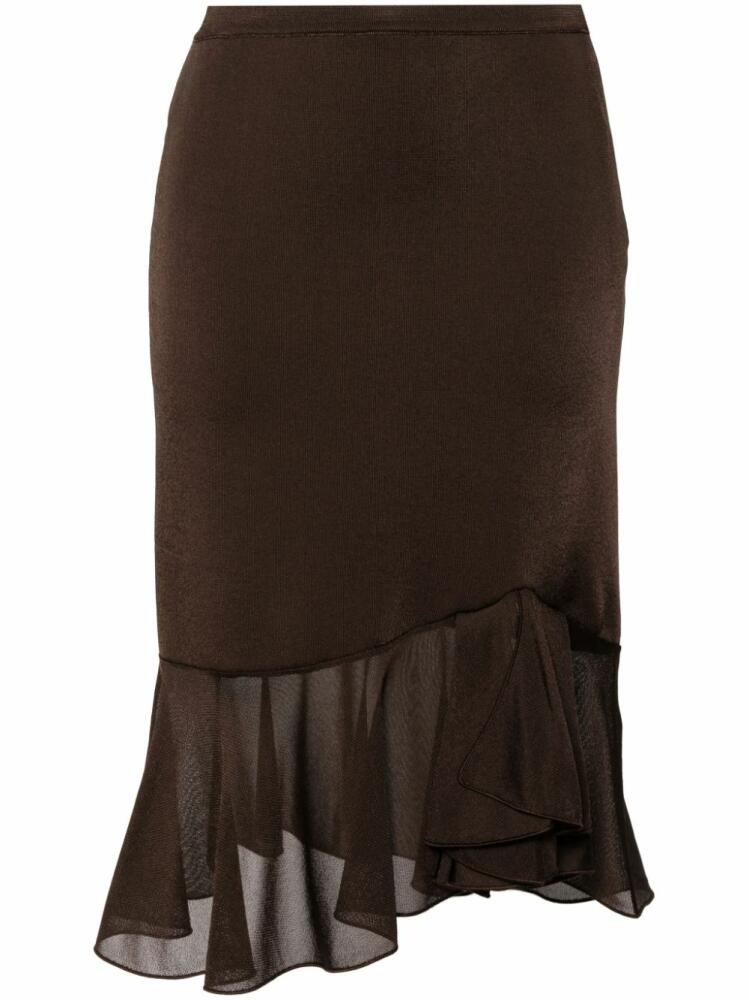 TOM FORD asymmetric draped skirt - Brown Cover