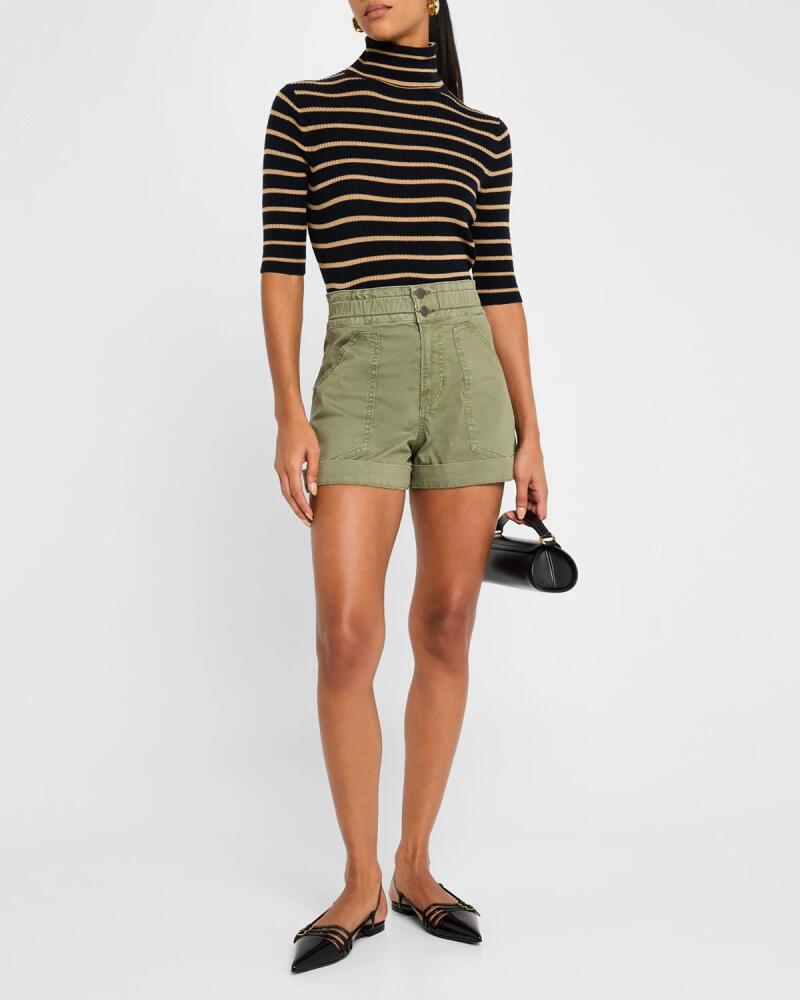 Veronica Beard Salma Cuffed Denim Shorts Cover