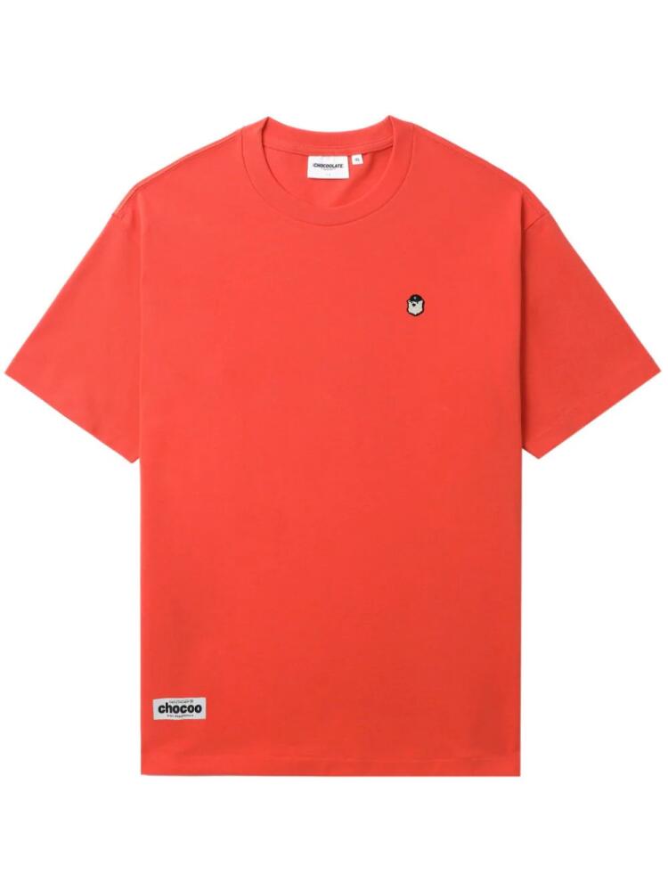 CHOCOOLATE graphic-print cotton T-shirt - Orange Cover