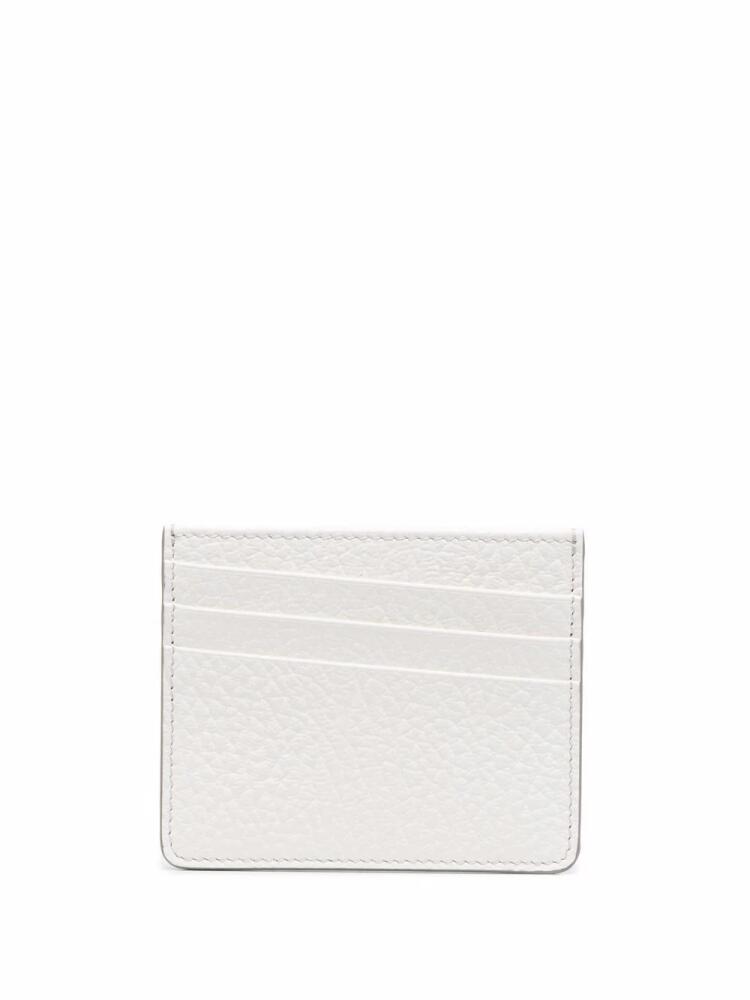 Maison Margiela four-stitch leather card holder - White Cover