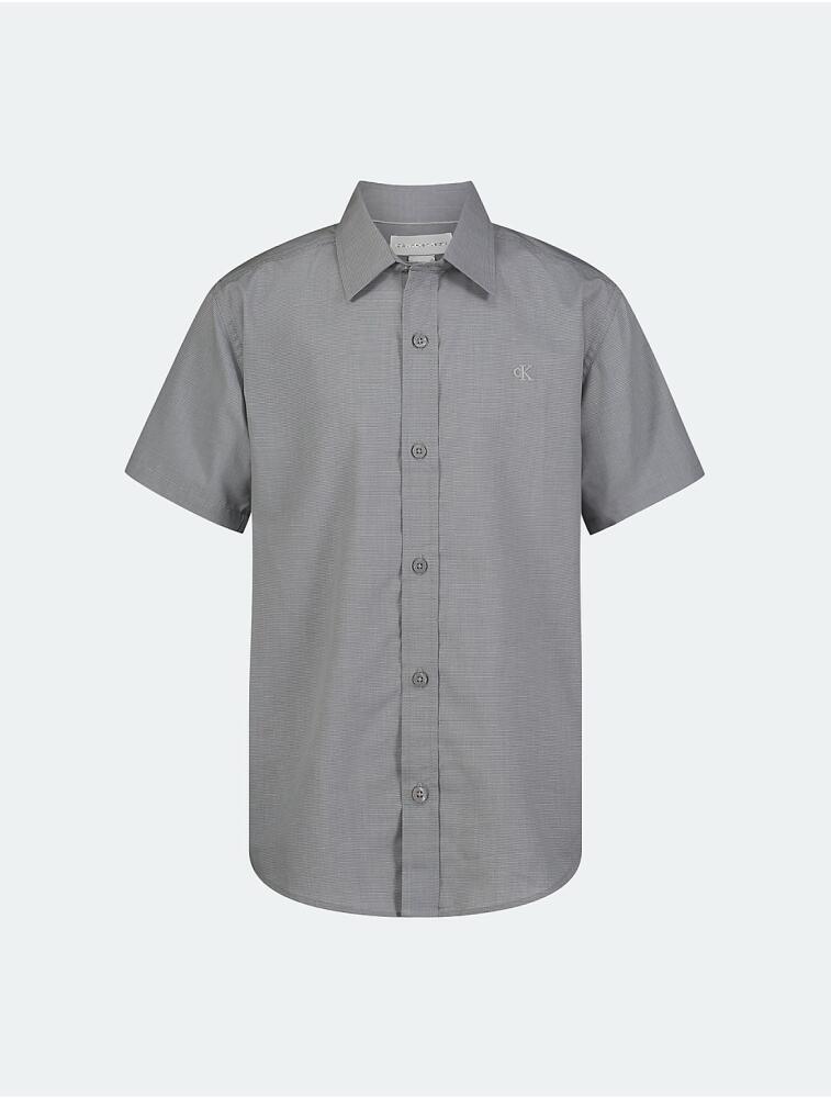 Calvin Klein Boys' Boys Stripe Button-Down Shirt - Grey Cover