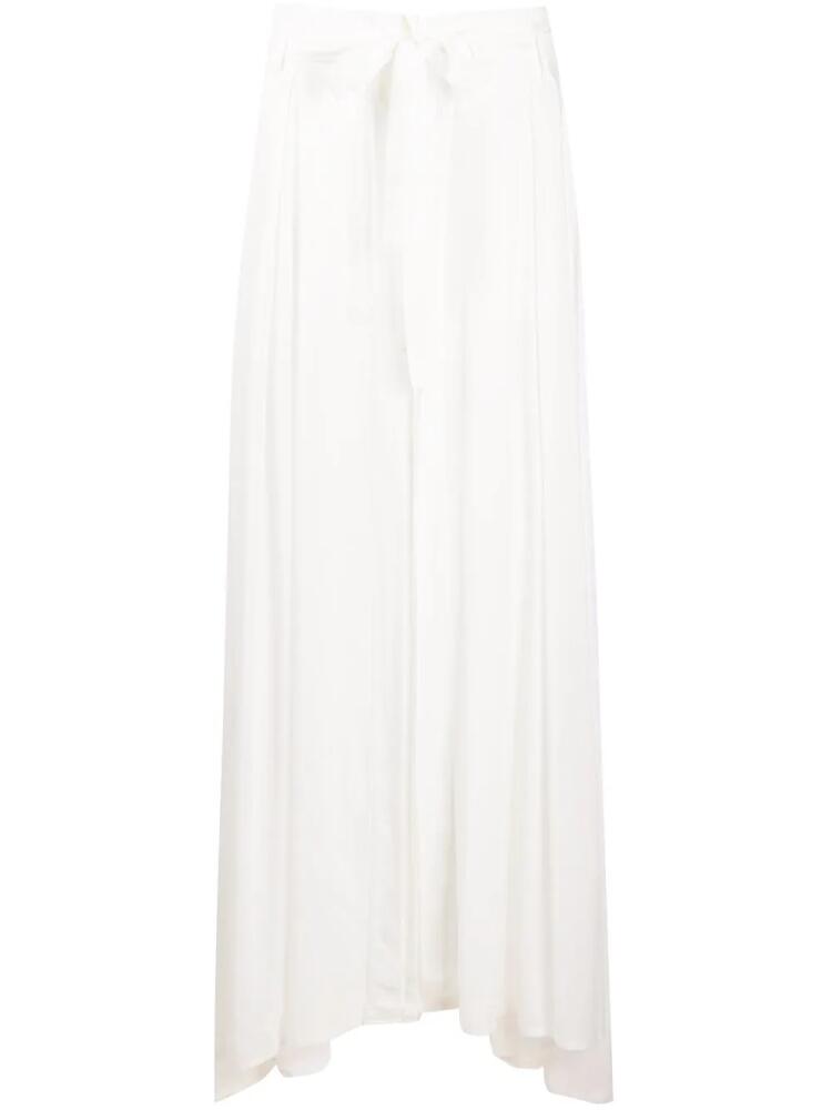 Ann Demeulemeester tie-waist pleated skirt - White Cover