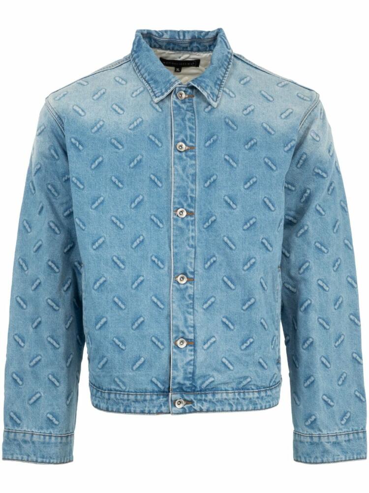 Who Decides War Thread Plate denim jacket - Blue Cover