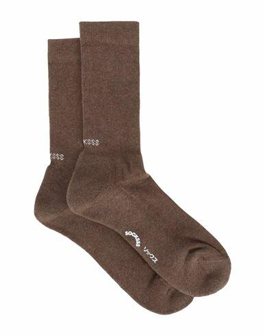 Socksss Socks & Hosiery Brown Organic cotton, Polyamide, Elastane Cover