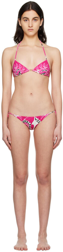 Valentino Pink Self-Tie Bikini Cover