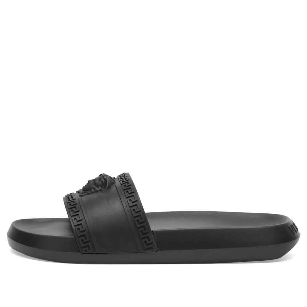 Versace Men's Medusa Slide in Black Cover