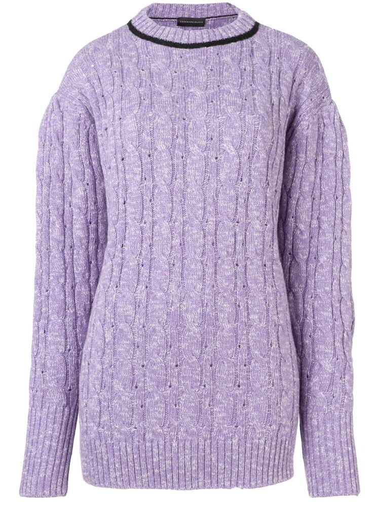 Cashmere In Love cable knit sweater - Purple Cover