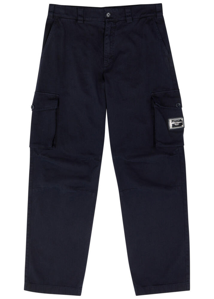 Dolce & Gabbana Wide-leg Twill Cargo Trousers - Blue Cover