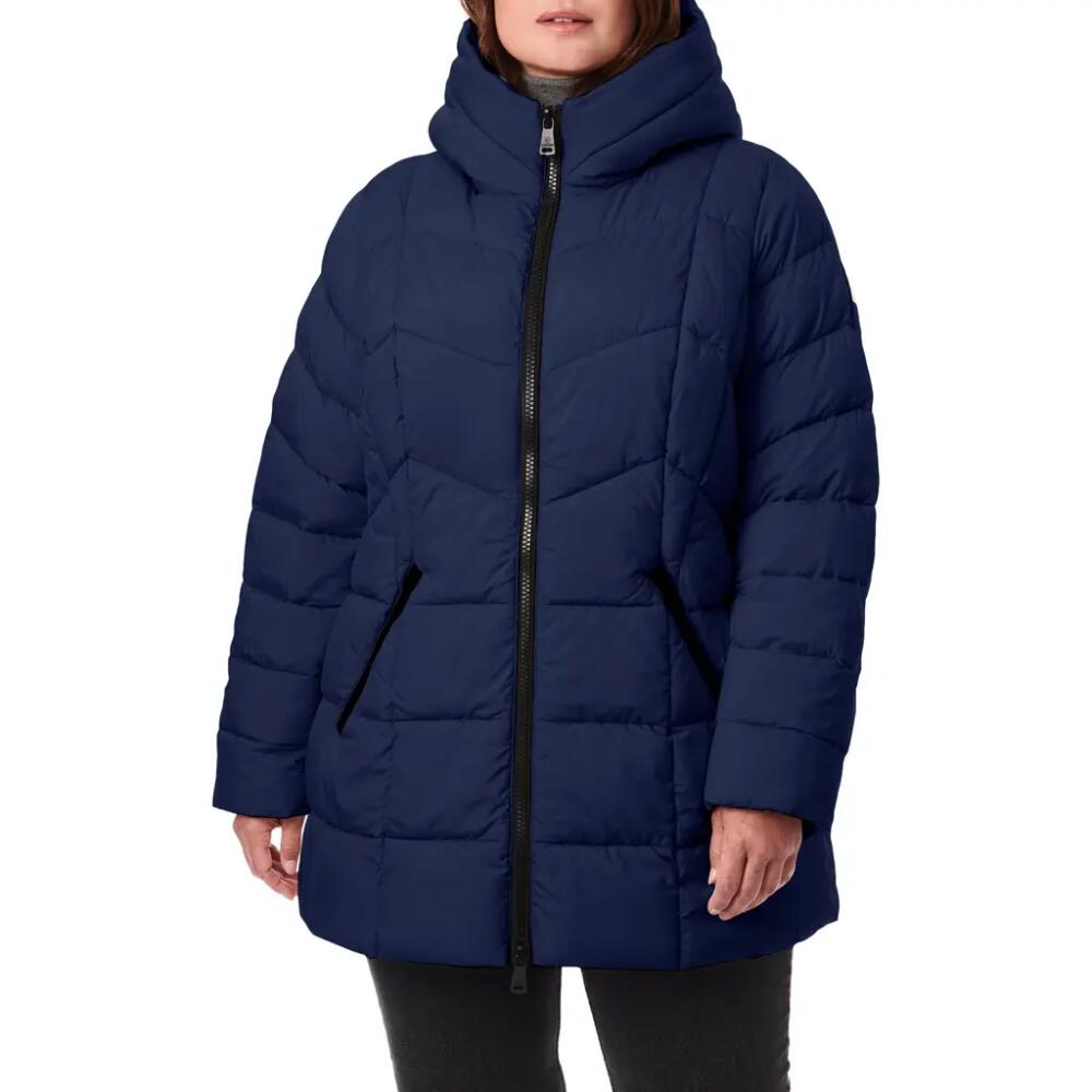 Bernardo Hooded Insulated Puffer Coat in Night Shadow Cover