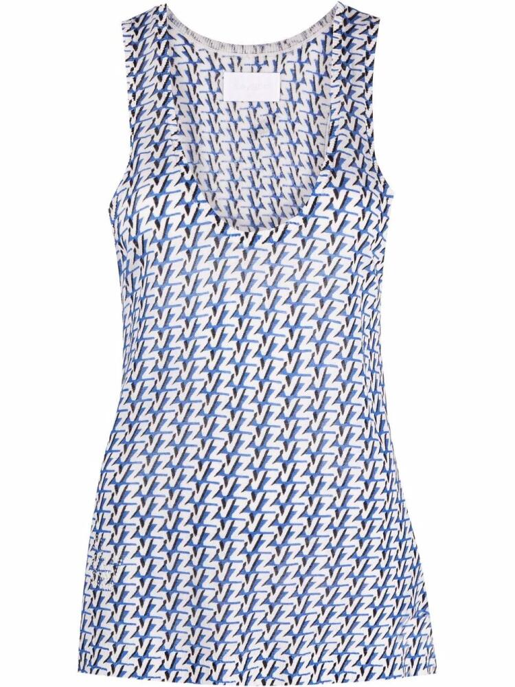 Zadig&Voltaire Lee monogram-print tank top - Blue Cover