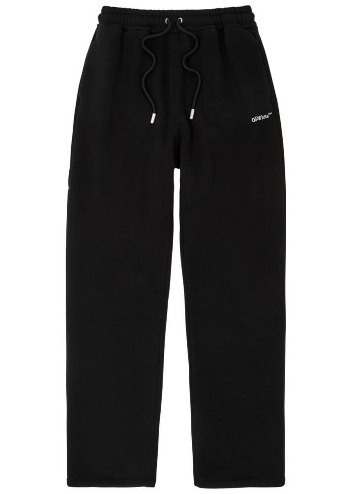 Off-white Arrows Logo Cotton Sweatpants - Black And White Cover