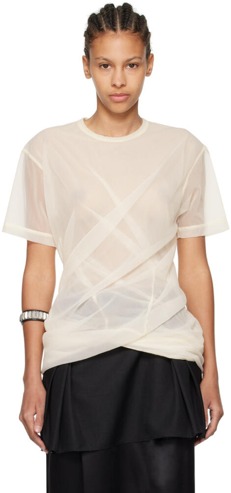 Junya Watanabe Beige Draped T-Shirt Cover