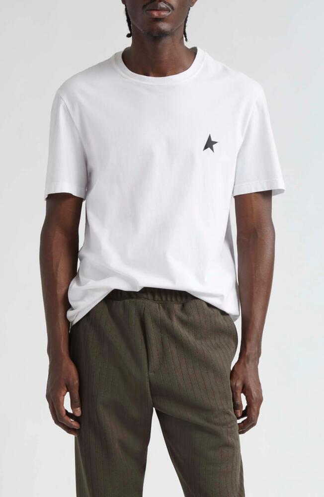 Golden Goose Small Star Cotton Logo Tee in White Cover