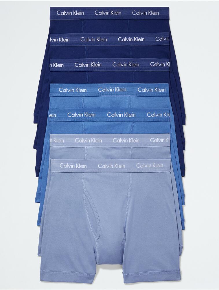 Calvin Klein Men's Cotton Classics 7-Pack Boxer Brief - Blue Cover