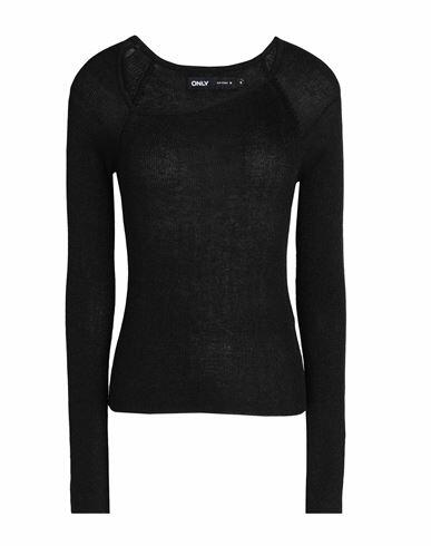 Only Woman Sweater Black Viscose, Metallic fiber Cover