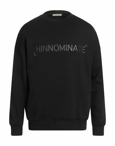 Hinnominate Man Sweatshirt Black Cotton, Elastane Cover