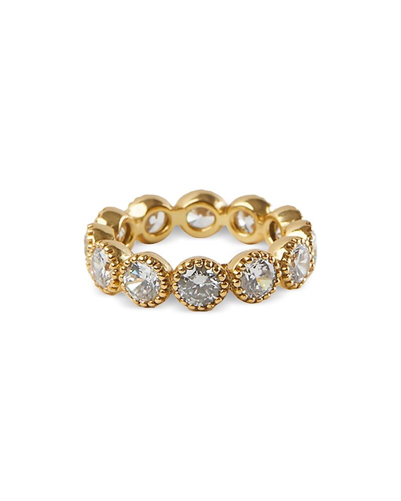 Argento Vivo Cubic Zirconia Eternity Ring in 18K Gold Plated Sterling Silver Cover