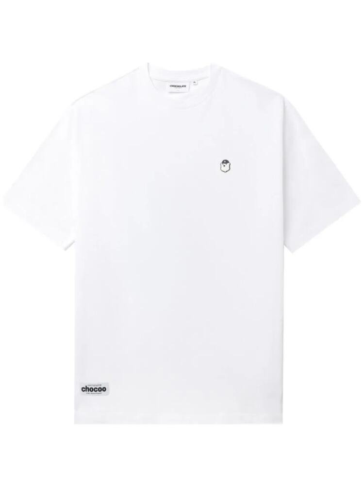 CHOCOOLATE graphic-print cotton T-shirt - White Cover