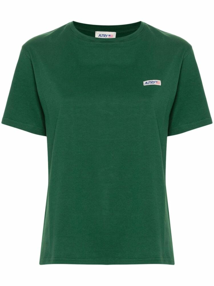 Autry logo-tag cotton T-shirt - Green Cover