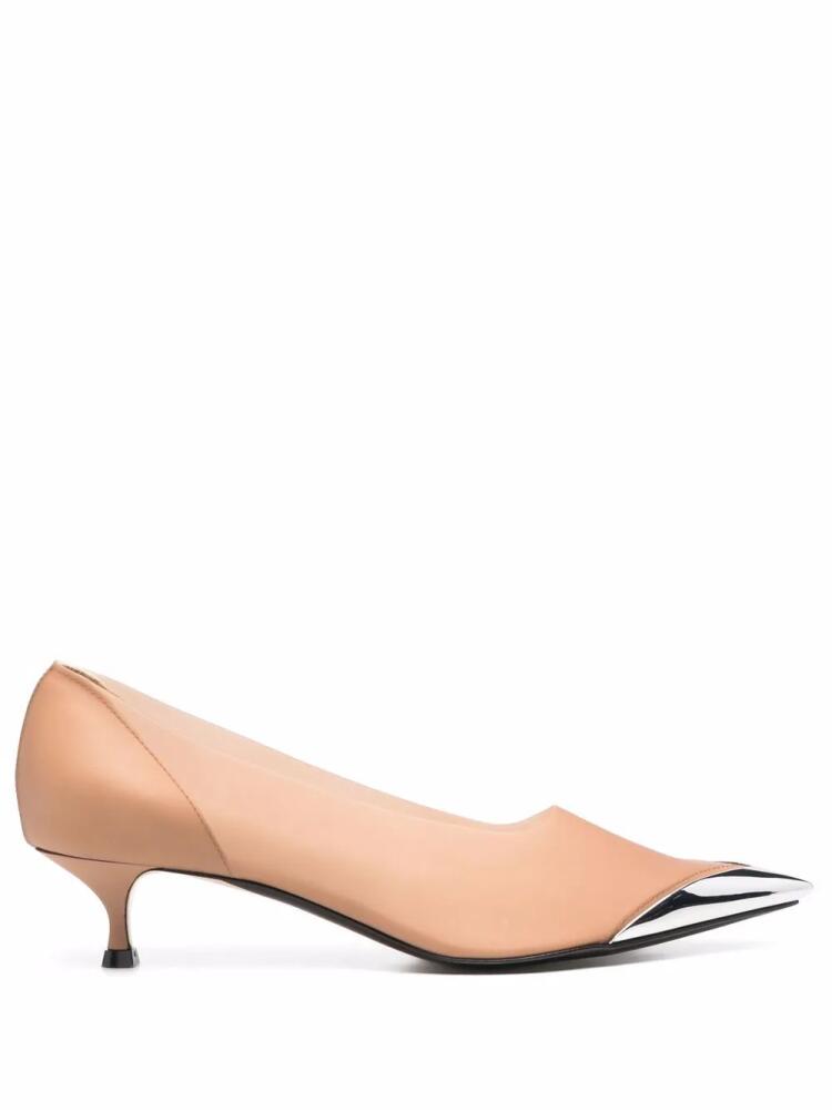 Nº21 metal toe transparent pumps - Brown Cover