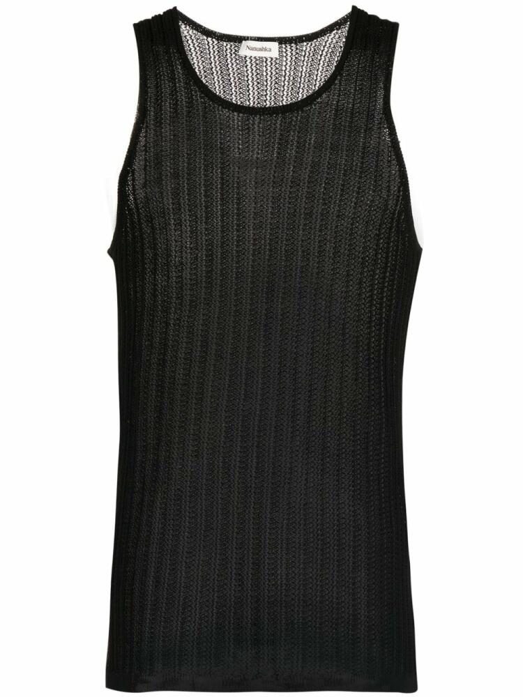 Nanushka round-neck vest top - Black Cover