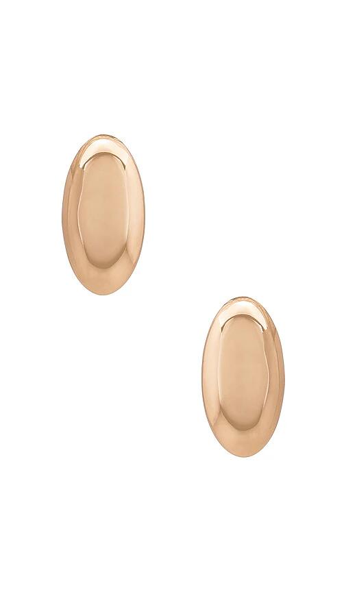 Lili Claspe Keiren Dome Earrings in Metallic Gold Cover