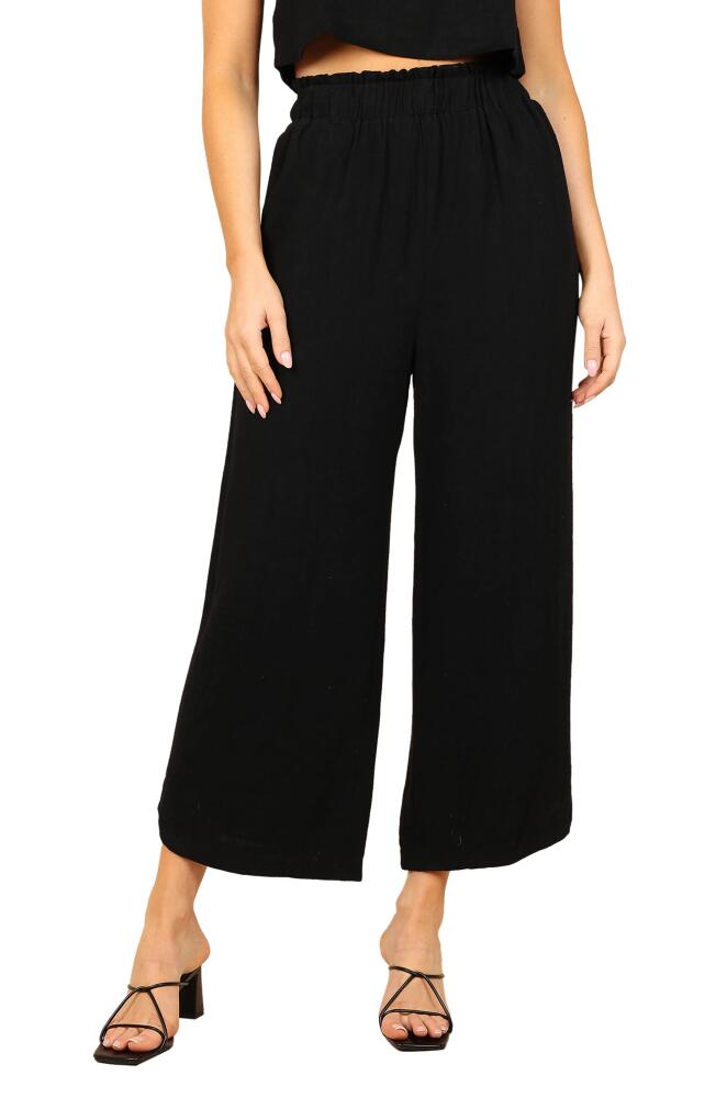 Petal & Pup Eleanor Wide Leg Linen Pants in Black Cover