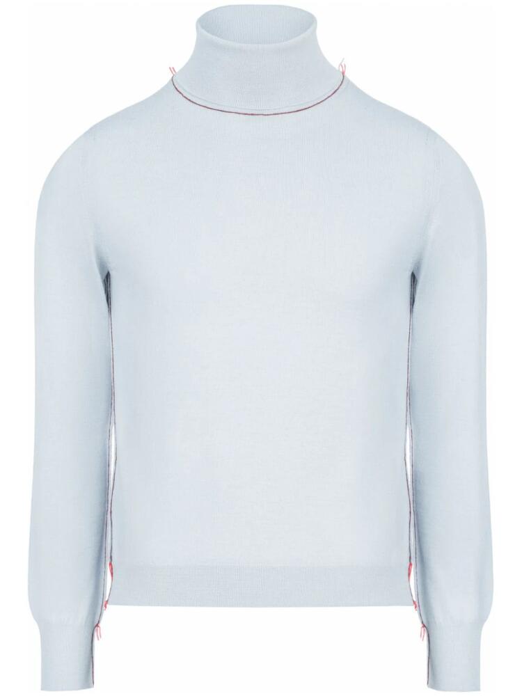 Maison Margiela Work-In-Progress high-neck jumper - Blue Cover