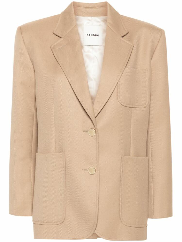 SANDRO single-breasted blazer - Neutrals Cover