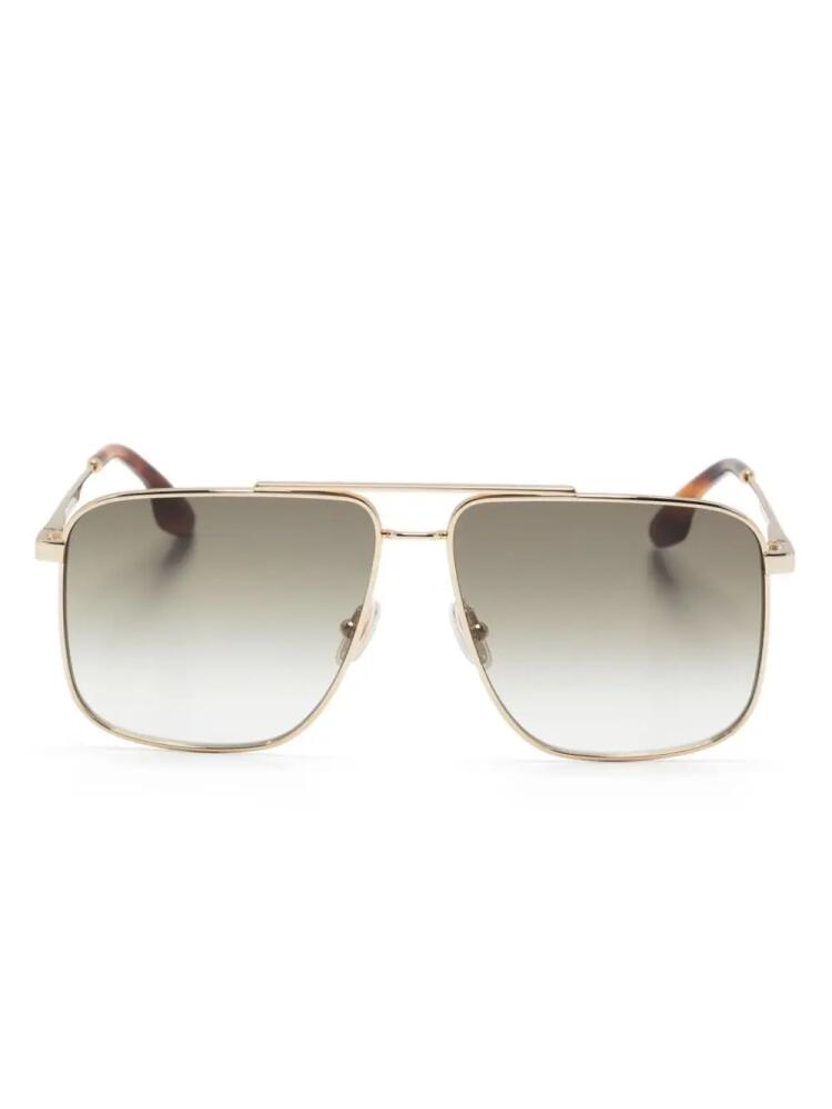 Victoria Beckham Eyewear V-Line Navigator pilot-frame sunglasses - Gold Cover