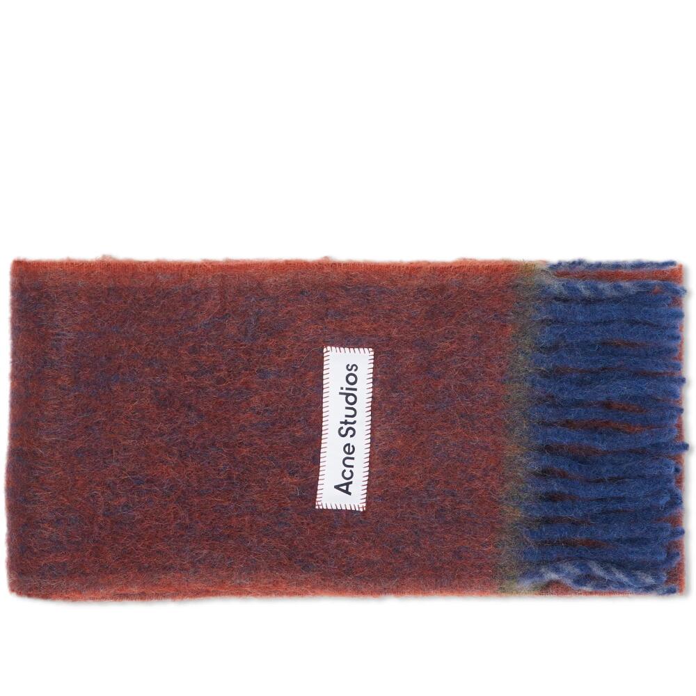 Acne Studios Women's Vally Solid Scarf in Aubergine Blue Cover