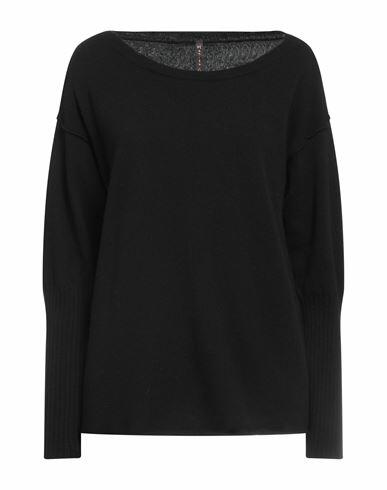 Manila Grace Woman Sweater Black Wool, Cashmere Cover