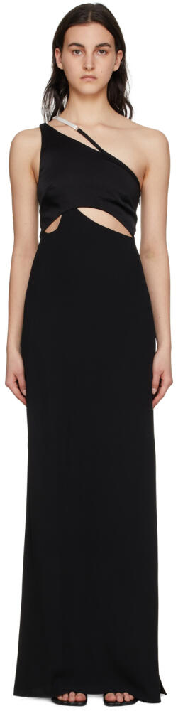 Givenchy Black Asymmetric Evening Dress Cover