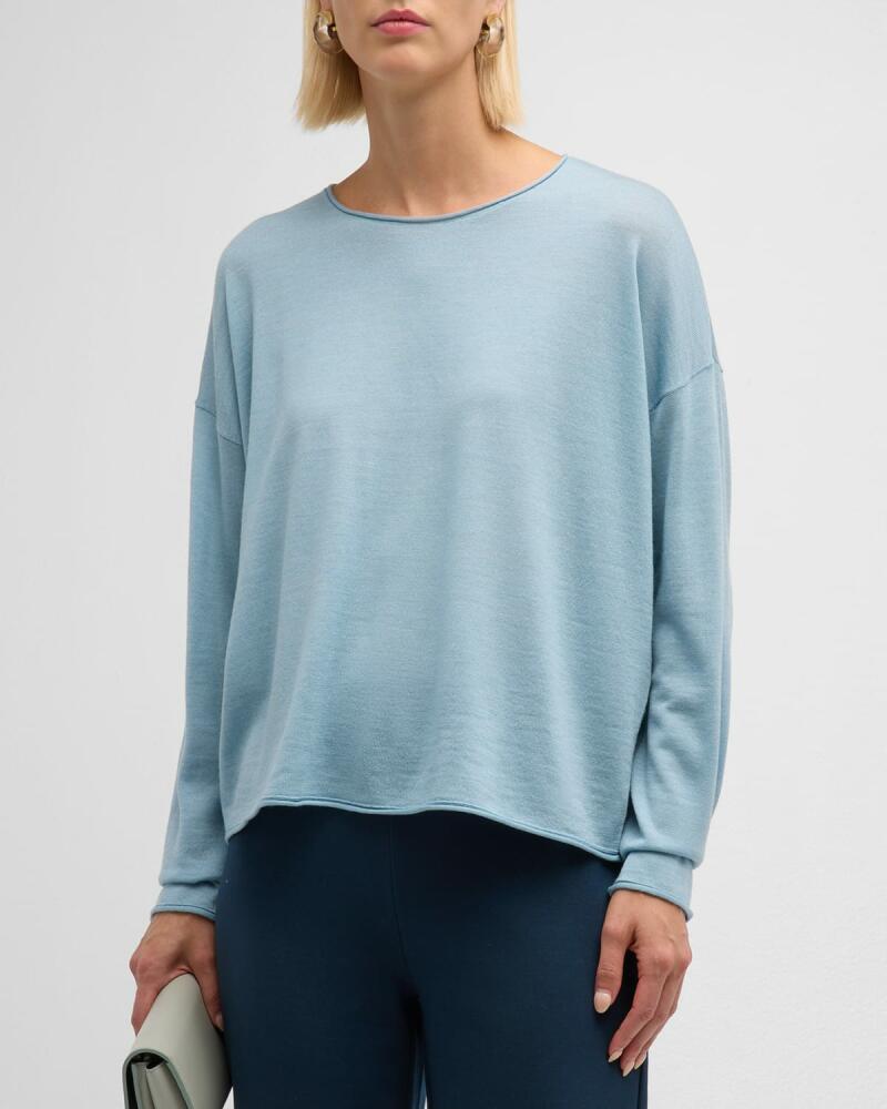 Eileen Fisher Crewneck Merino Wool Pullover Cover