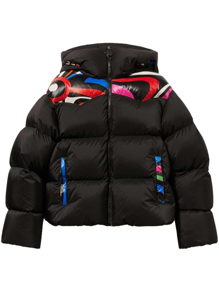 PUCCI Onde-panelling hooded puffer jacket - Black Cover