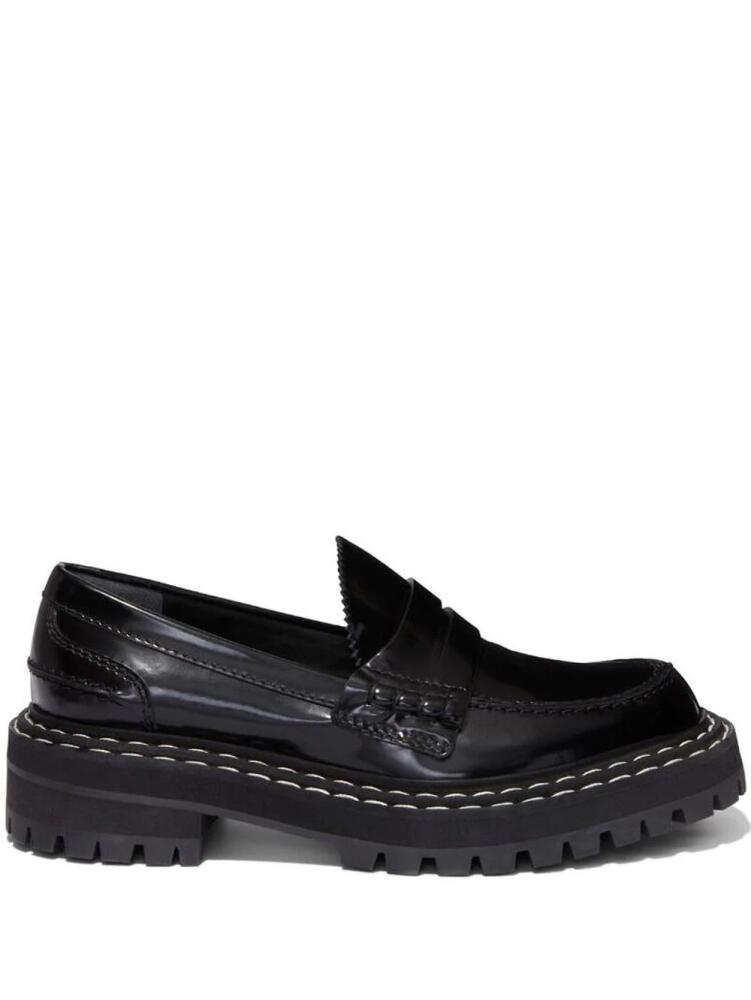 Proenza Schouler contrasting-stitch detail loafers - Black Cover