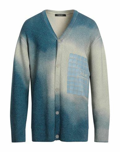 A-cold-wall* Man Cardigan Azure Wool, Cotton Cover