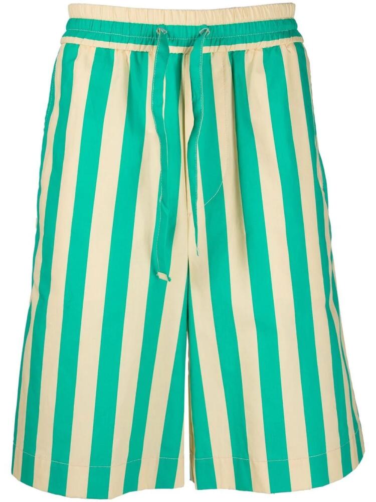 Sunnei striped bermuda shorts - Green Cover