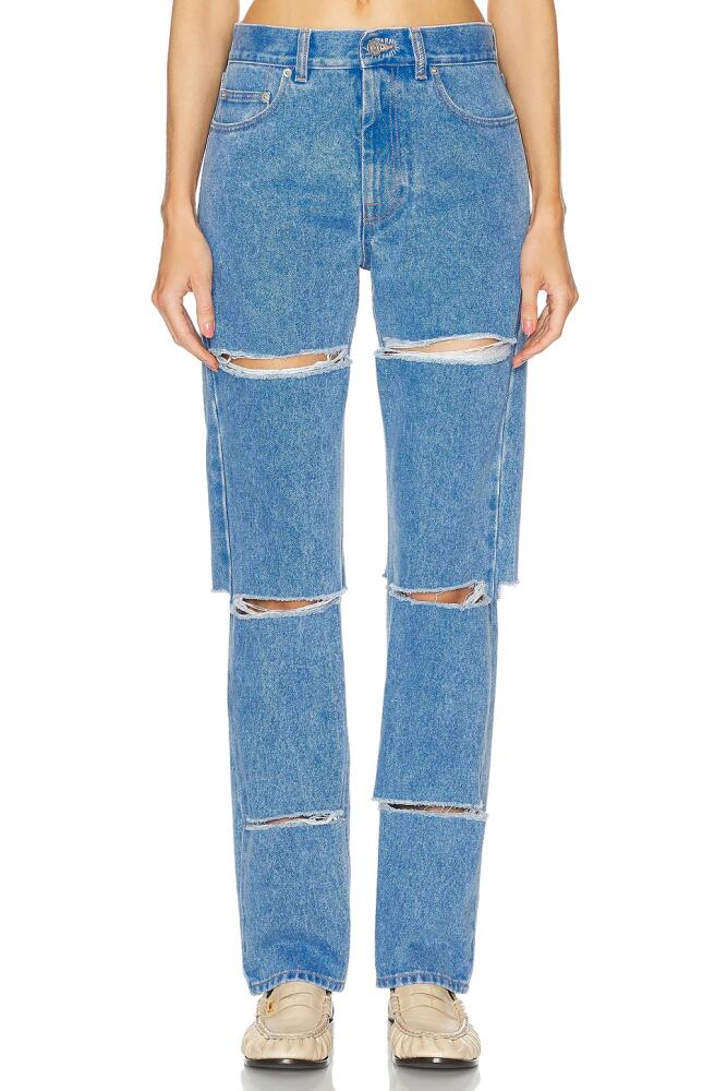 Marni Distressed Straight Leg in Blue Cover