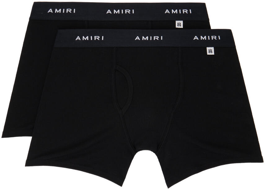 AMIRI Two-Pack Black Logo Patch Boxer Briefs Cover