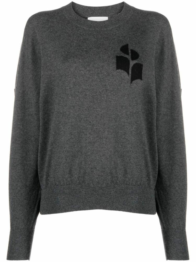 MARANT ÉTOILE logo-print crew-neck jumper - Grey Cover